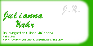 julianna mahr business card